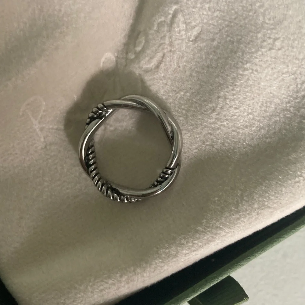Revlon Silver-Tone Braided Ring with Branded Gift Pouch